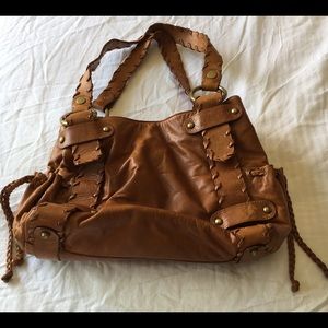 EUC Kooba Shoulder Bag Brown Leather